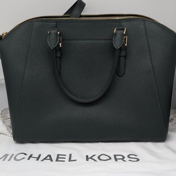 Michael Kors satchel bag - forest green - Picture 2 of 5